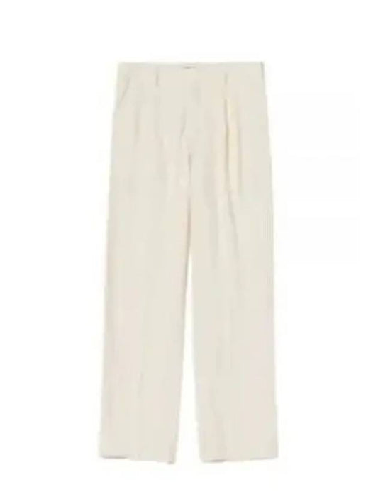 24 HARD TWIST COTTON SILK VIYELLA SLACKS IVORY A24SP03KV - AURALEE - BALAAN 1