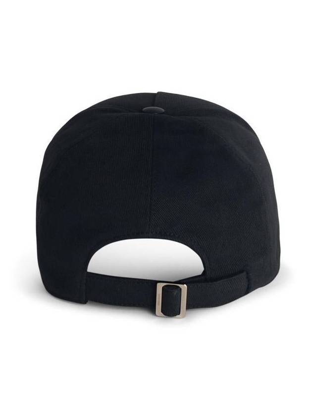 Salvatore Double Gancini Cotton Ball Cap Navy - SALVATORE FERRAGAMO - BALAAN 4