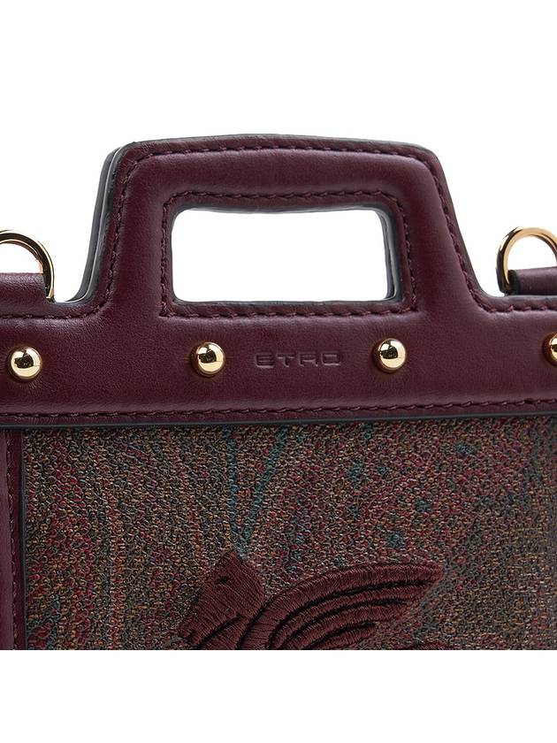 Logo Embroidery Paisley Print Card Wallet Brown - ETRO - BALAAN 8