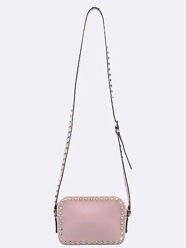 QW1B0809 Pink Leather Rockstud Small Camera Cross Bag - VALENTINO - BALAAN 4