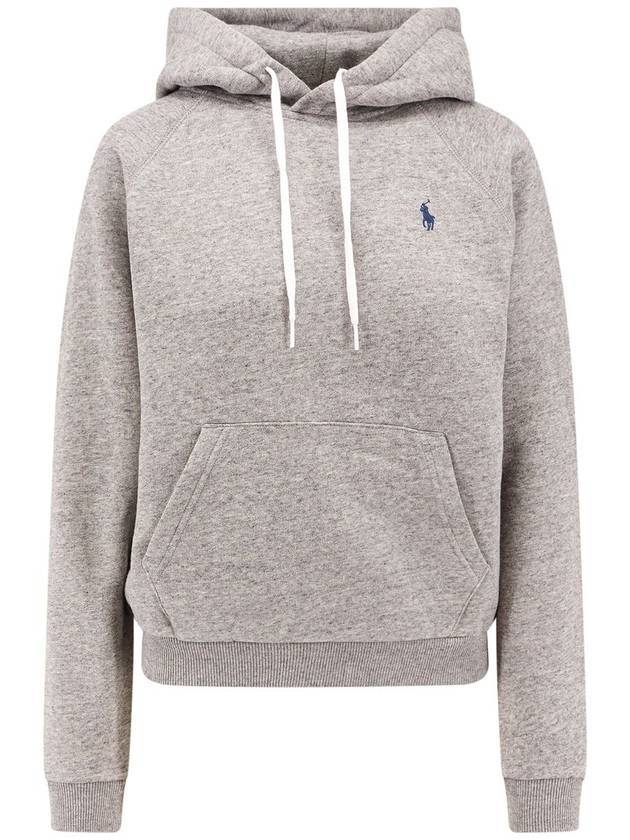 Embroidery Logo Hoodie Grey - POLO RALPH LAUREN - BALAAN 2