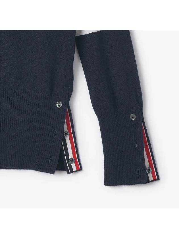 Women's 4 Bar Classic Cashmere Pullover Knit Top Navy - THOM BROWNE - BALAAN 4