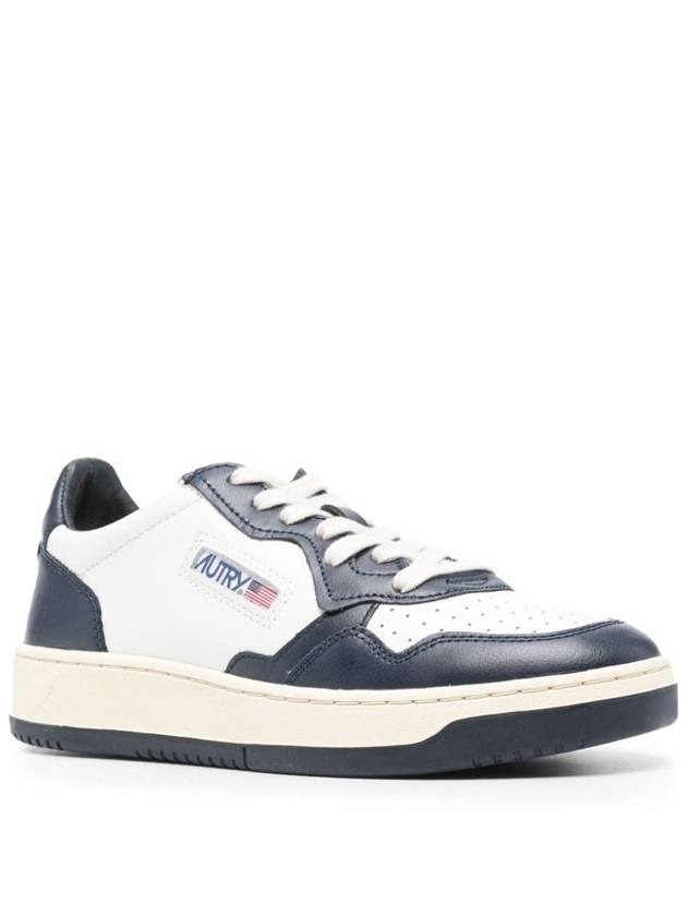 Medalist Goatskin Low Top Sneakers White Navy - AUTRY - BALAAN 3