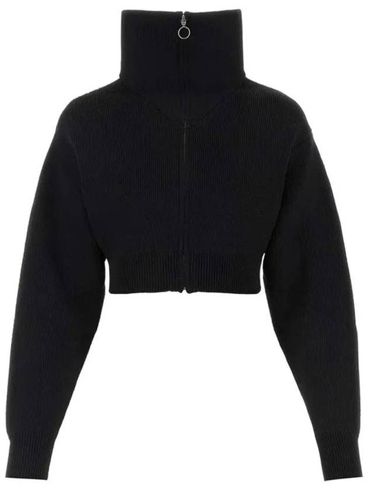 Women's High Neck Crop Cardigan Black - ISABEL MARANT - BALAAN 2