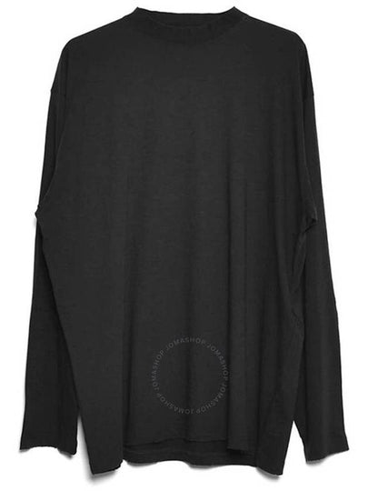 Oversized Crew Neck Long Sleeve T-Shirt Black - BALENCIAGA - BALAAN 2