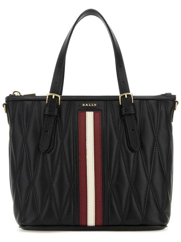 Damira Quilted Logo Leather Tote Bag Black - BALLY - BALAAN 2