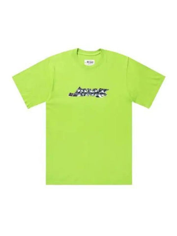 Awake New York Chrome Logo Short Sleeve T Shirt Lime - AWAKE NY - BALAAN 1