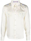 Embroidered detail satin shirt 271631 - BLUEMARBLE - BALAAN 1