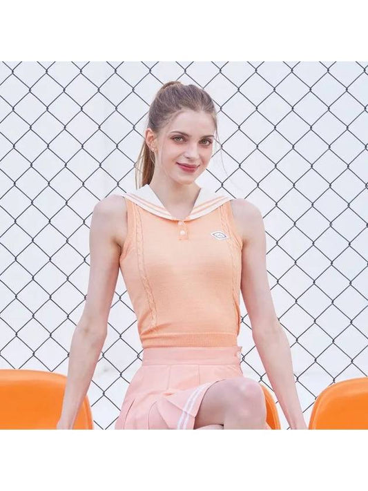 Golf Wear Sailor Sleeveless Knit Peach - J JANE - BALAAN 1