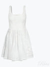 Women's Light Corset Linen Short Dress White - ZIMMERMANN - BALAAN 2