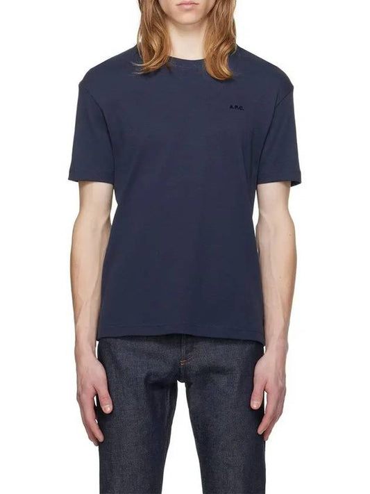 Lewis Cotton Short Sleeve T-Shirt Navy - A.P.C. - BALAAN 2