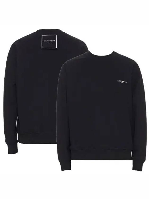 Square Label Patch Sweatshirt Sweatshirt Black Men's Sweatshirt W223TS21723B - WOOYOUNGMI - BALAAN.