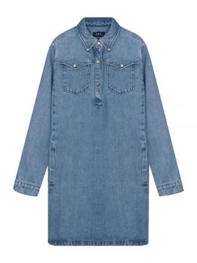 Women's Lina Denim Short Dress - A.P.C. - BALAAN 2