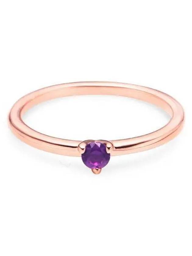 Solitaire Ring Rose Purple Gold - PANDORA - BALAAN 2