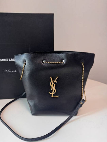 Pochon Lambskin Cross Bag Black - SAINT LAURENT - BALAAN 2