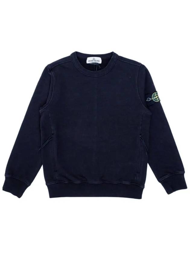 12th Anniversary Kids Wappen Brushed Zipper Sweatshirt 731662542 V0020 - STONE ISLAND - BALAAN 1