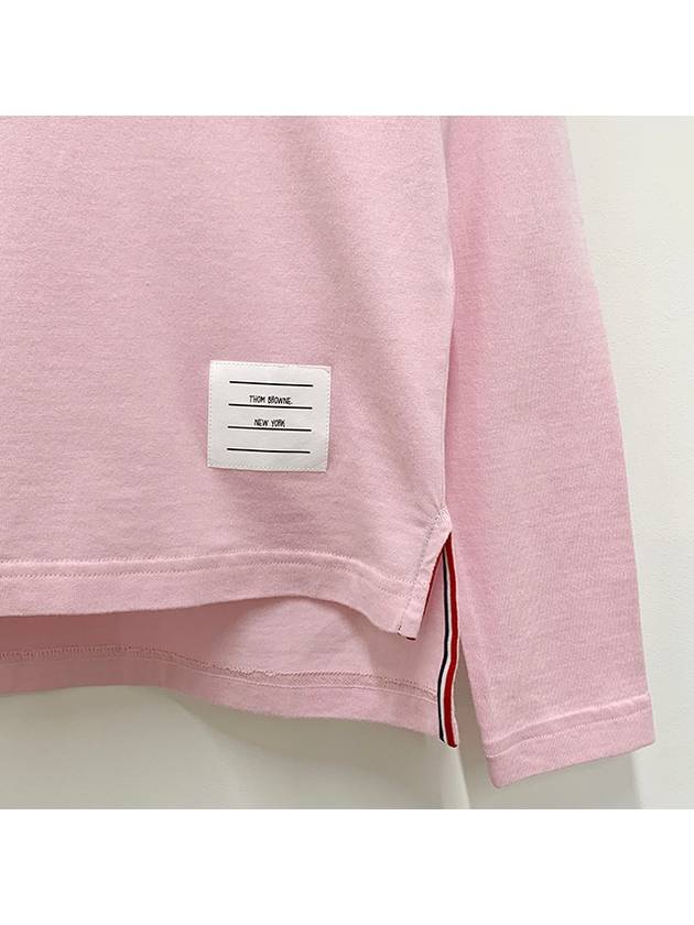 Jersey 4-Bar Long Sleeve T-Shirt Light Pink - THOM BROWNE - BALAAN 6