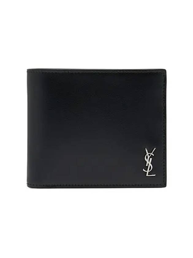 Tiny Cassandre East West Wallet in Matte Leather Black - SAINT LAURENT - BALAAN 2