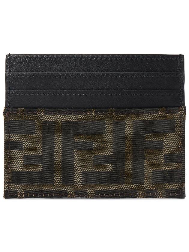 FF Logo Card Wallet Brown - FENDI - BALAAN 3