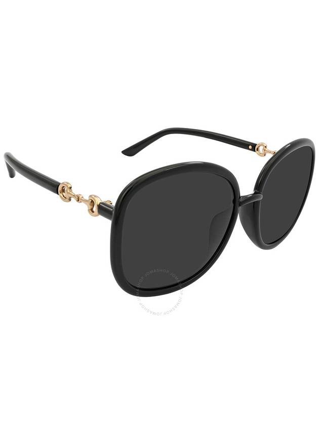 Eyewear Square Horn-Rim Sunglasses Black - GUCCI - BALAAN 3