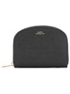 Half Moon Demi Lune Compact Half Wallet Black - A.P.C. - BALAAN 3