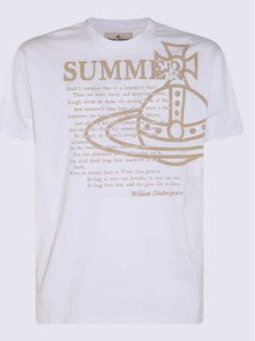 Summer Print Short Sleeve T-Shirt White - VIVIENNE WESTWOOD - BALAAN 1