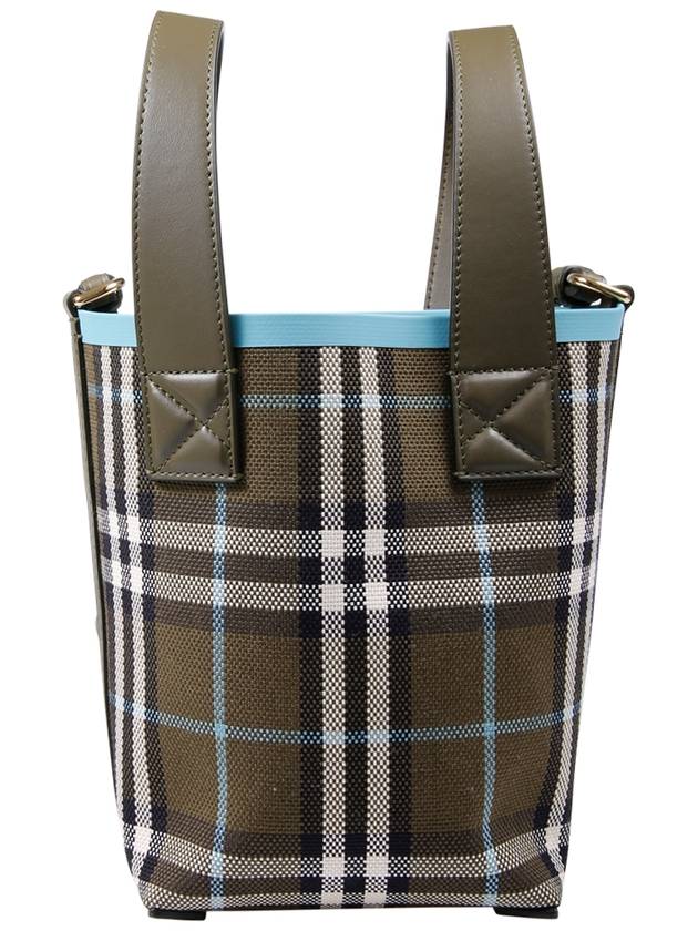 Mini London Check Tote Bag Olive - BURBERRY - BALAAN 4