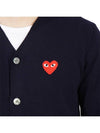 Play Red Waffen V-neck Cardigan Navy - COMME DES GARCONS - BALAAN 9