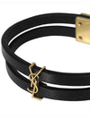 Cassandre Double Strand Bracelet Black - SAINT LAURENT - BALAAN 3