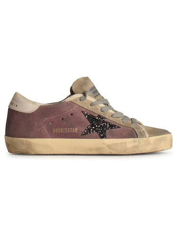 Golden Goose 'Stella Glitter' Purple Leather Sneakers - GOLDEN GOOSE - BALAAN 1