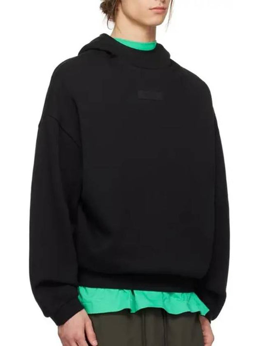 Seam line pocket cotton blend pullover hood jet black - FEAR OF GOD ESSENTIALS - BALAAN 2