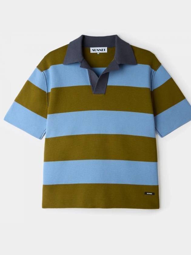 Magliaunita Stripe Polo Shirt Blue Green - SUNNEI - BALAAN 2