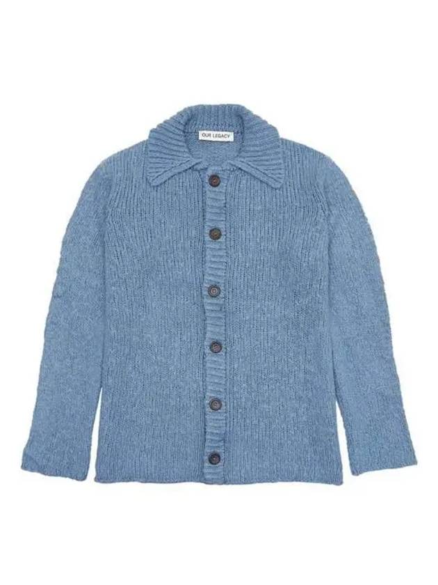 Ribbed Trimming Button Large Cardigan Blue - OUR LEGACY - BALAAN 2