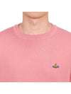 Embroided Logo Merino Wool Knit Top Pink - VIVIENNE WESTWOOD - BALAAN 6