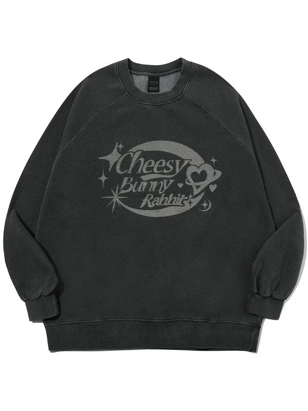 Cheese Bunny Raglan Pigment Sweatshirt Smoke Black - CPGN STUDIO - BALAAN 4