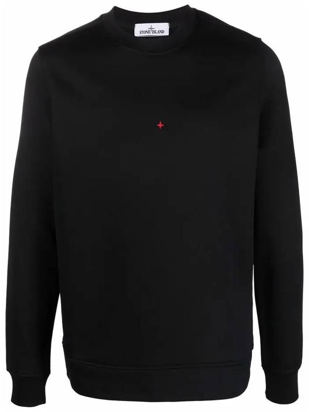 Marina Back Logo Cotton Blend Sweatshirt Black - STONE ISLAND - BALAAN 3