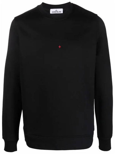 Marina Back Logo Cotton Blend Sweatshirt Black - STONE ISLAND - BALAAN 2