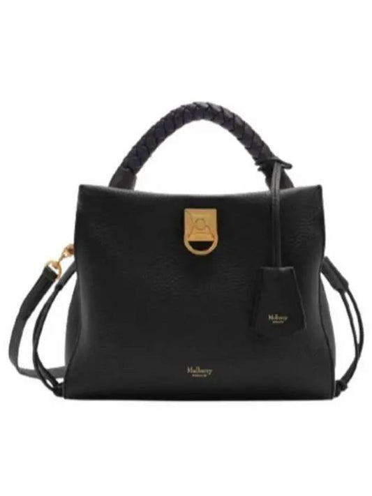 Iris Small Heavy Grain Shoulder Bag Black - MULBERRY - BALAAN 2