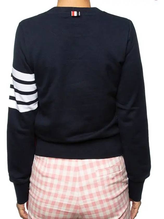 Engineered 4 Bar Stripe Loopback Jersey Knit Crewneck Sweatshirt Navy - THOM BROWNE - BALAAN 7