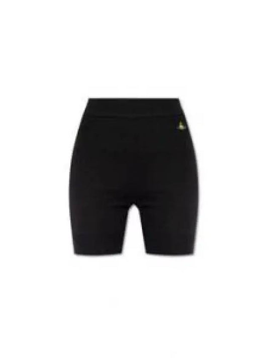 Embroidered Logo Shorts Black - VIVIENNE WESTWOOD - BALAAN 2