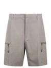 Zip Detail Bermuda Shorts Beige - DIOR - BALAAN 2