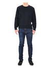 Center Back Stripe Crewneck Sweatshirt Navy - THOM BROWNE - BALAAN 3