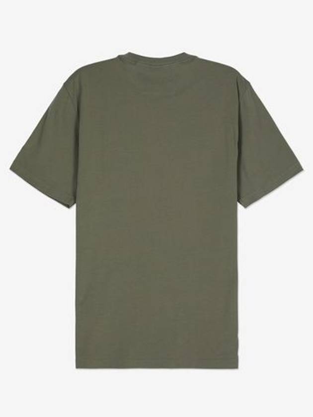 Logo Patch Crew Neck Cotton Short Sleeve T-Shirt Bronze Green - CP COMPANY - BALAAN 3