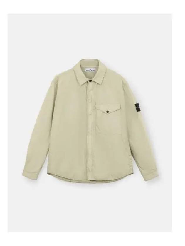 Logo Patch Zip Up Jacket Beige - STONE ISLAND - BALAAN 2