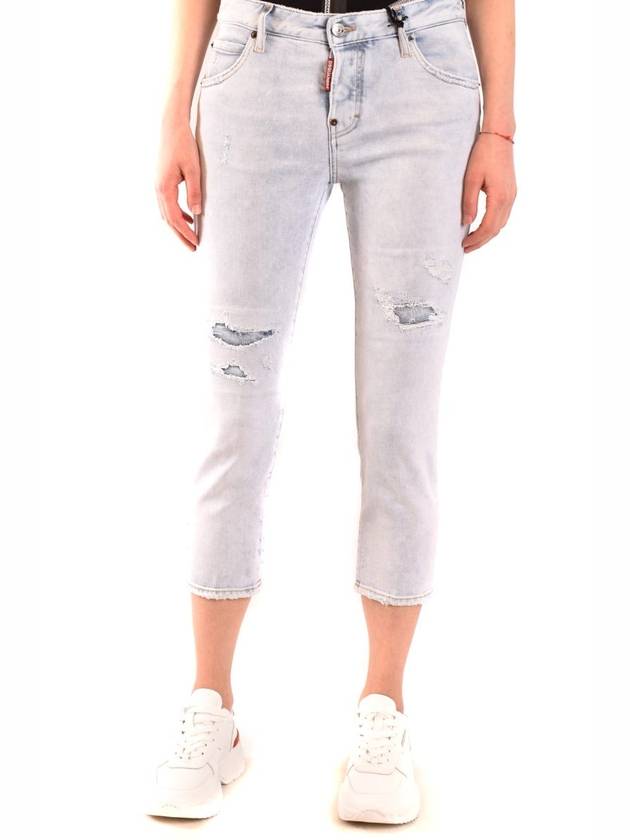 Women's Crop Cool Girl Jeans Light Blue - DSQUARED2 - BALAAN 2