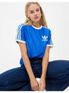 Adicolor 3 Stripes Pinstripe Short Sleeve T-Shirt Blue - ADIDAS - BALAAN 2