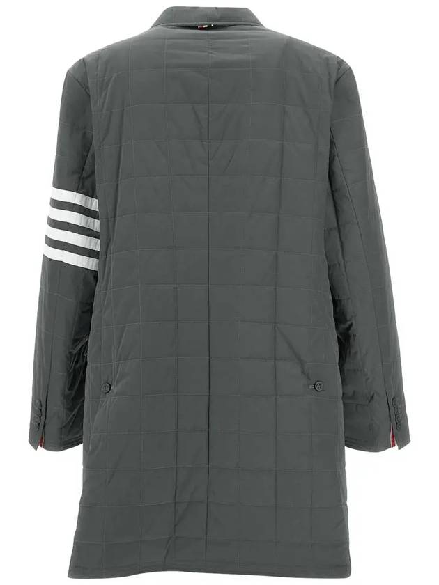 Men's 4 Bar Poly Twill Chesterfield Single Coat Grey - THOM BROWNE - BALAAN 5