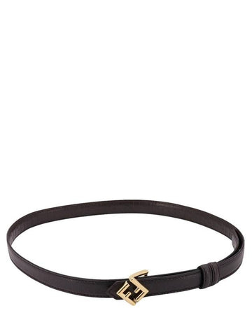 Diamond Reversible Leather Belt Brown - FENDI - BALAAN 1