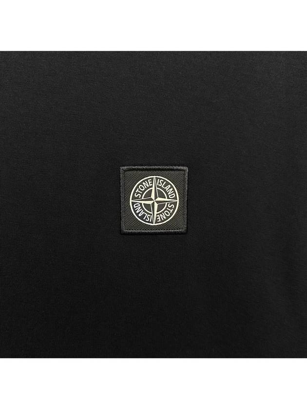 Logo Patch Short Sleeves T-Shirt Black - STONE ISLAND - BALAAN 5