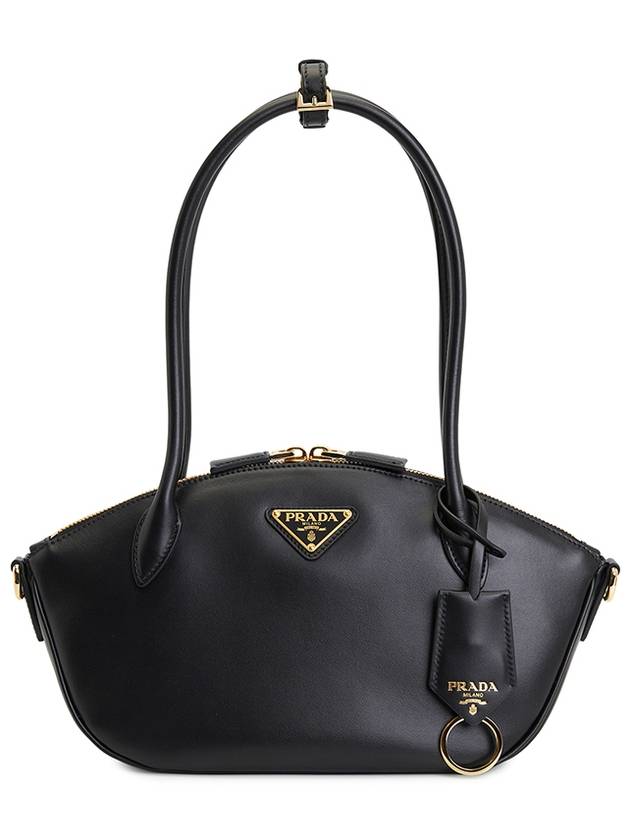 Small Leather Hand Shoulder Bag Black - PRADA - BALAAN 2